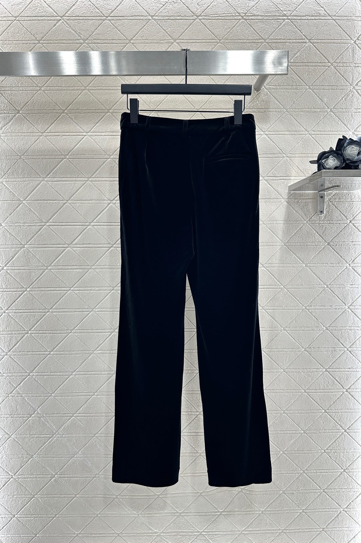 25fw Velvet woven straight leg pants