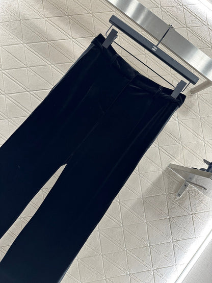 25fw Velvet woven straight leg pants