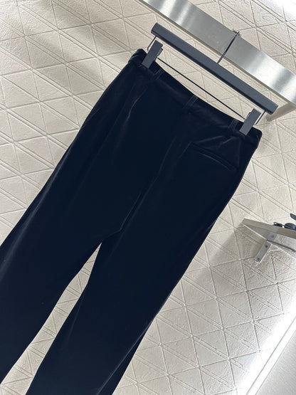 25fw Velvet woven straight leg pants