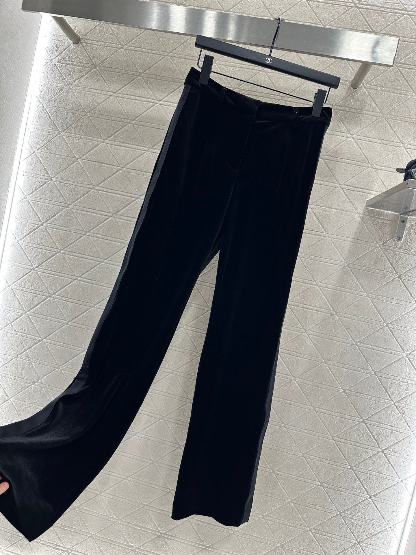 25fw Velvet woven straight leg pants