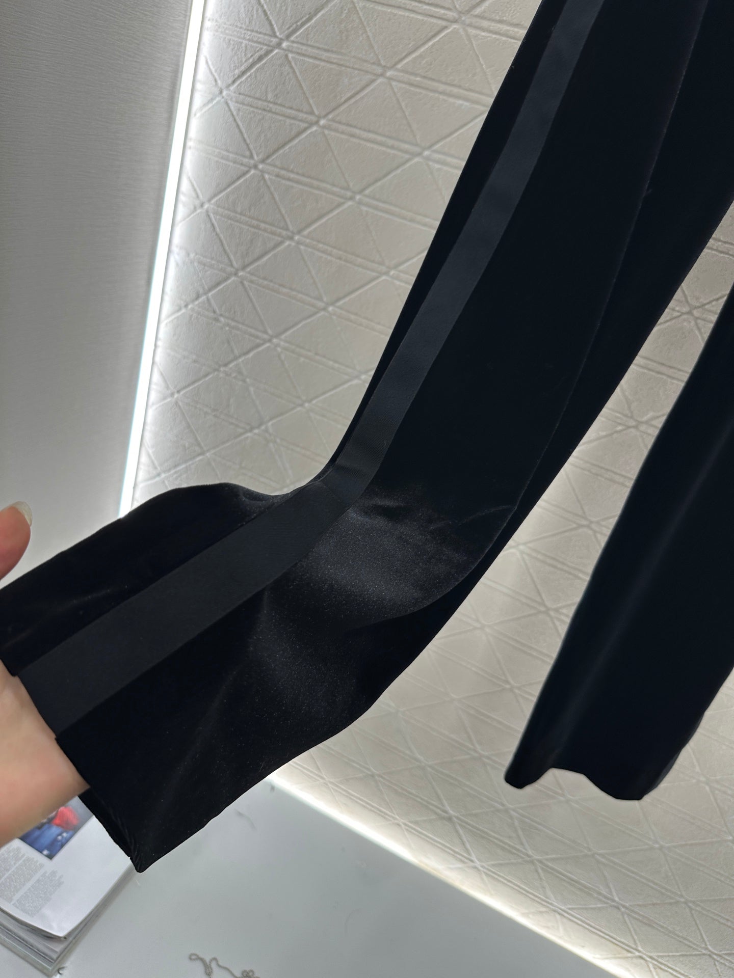 25fw Velvet woven straight leg pants