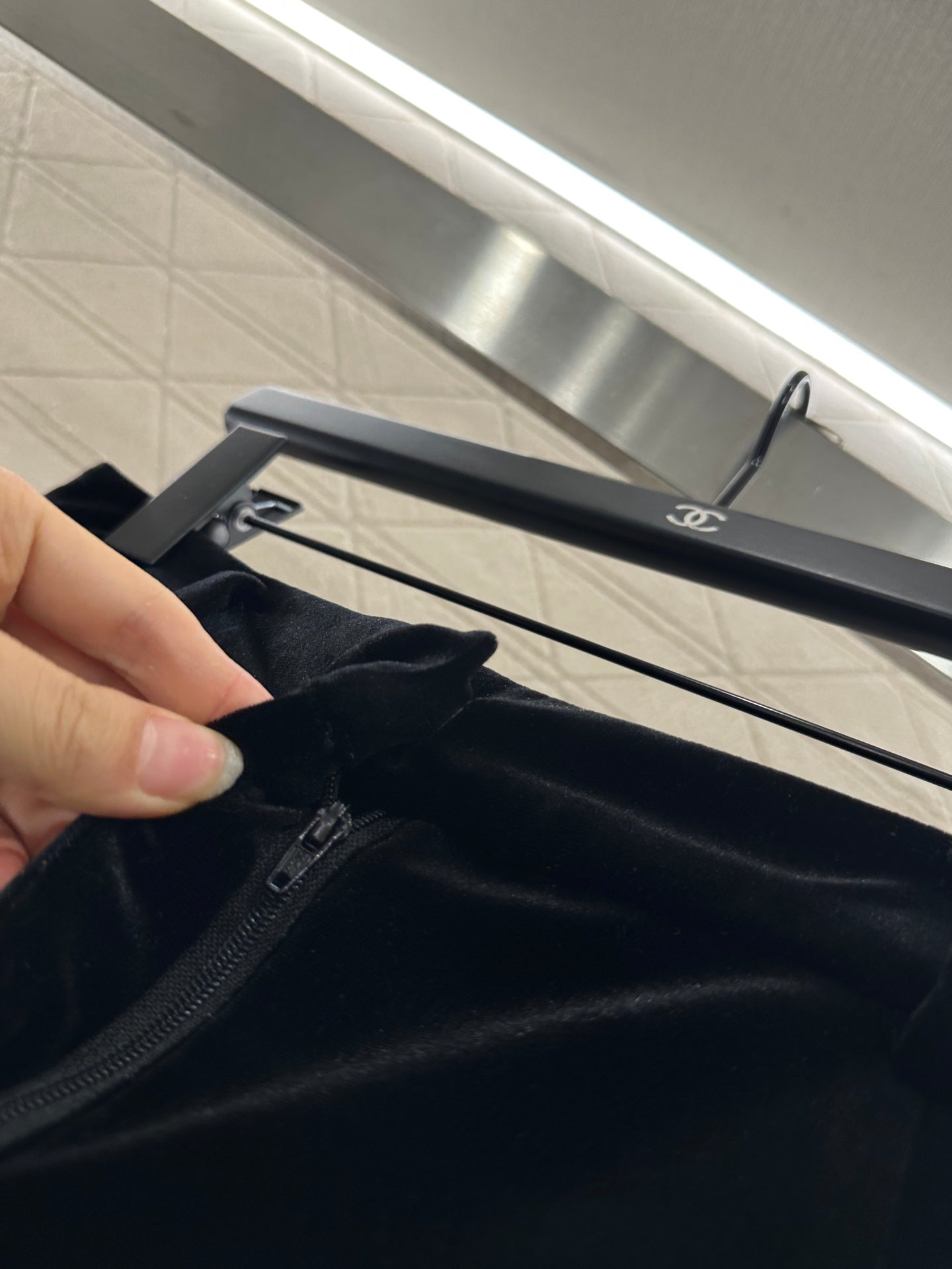 25fw Velvet woven straight leg pants