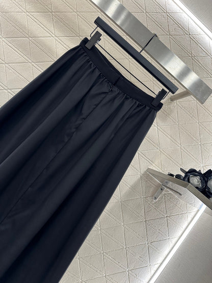 25fw High waisted umbrella shaped mid length skirt