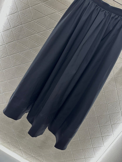 25fw High waisted umbrella shaped mid length skirt