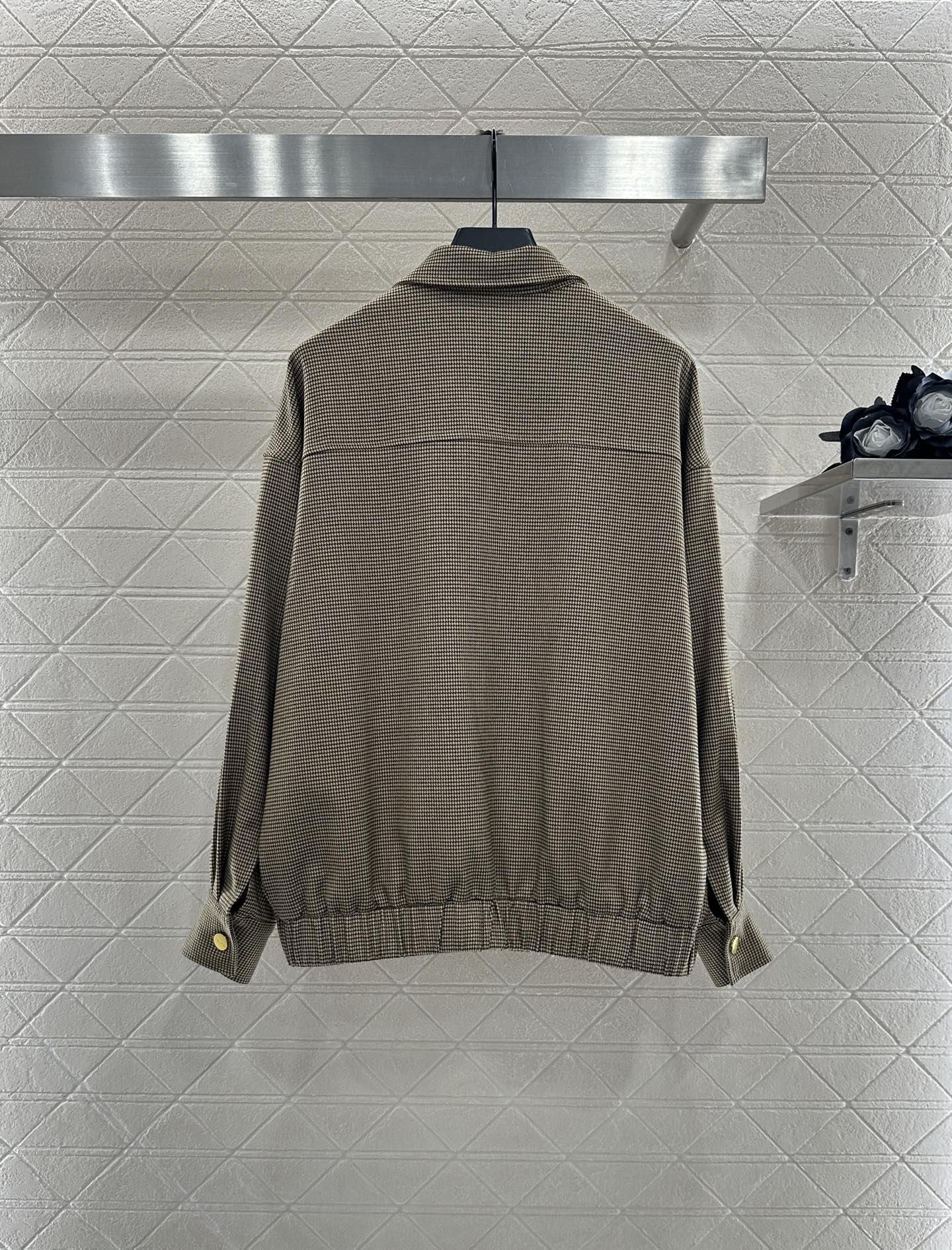 25fw Color blocking lace lace jacket short skirt set