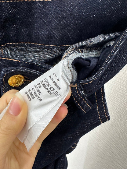 25fw Embroidered letter denim straight leg pants