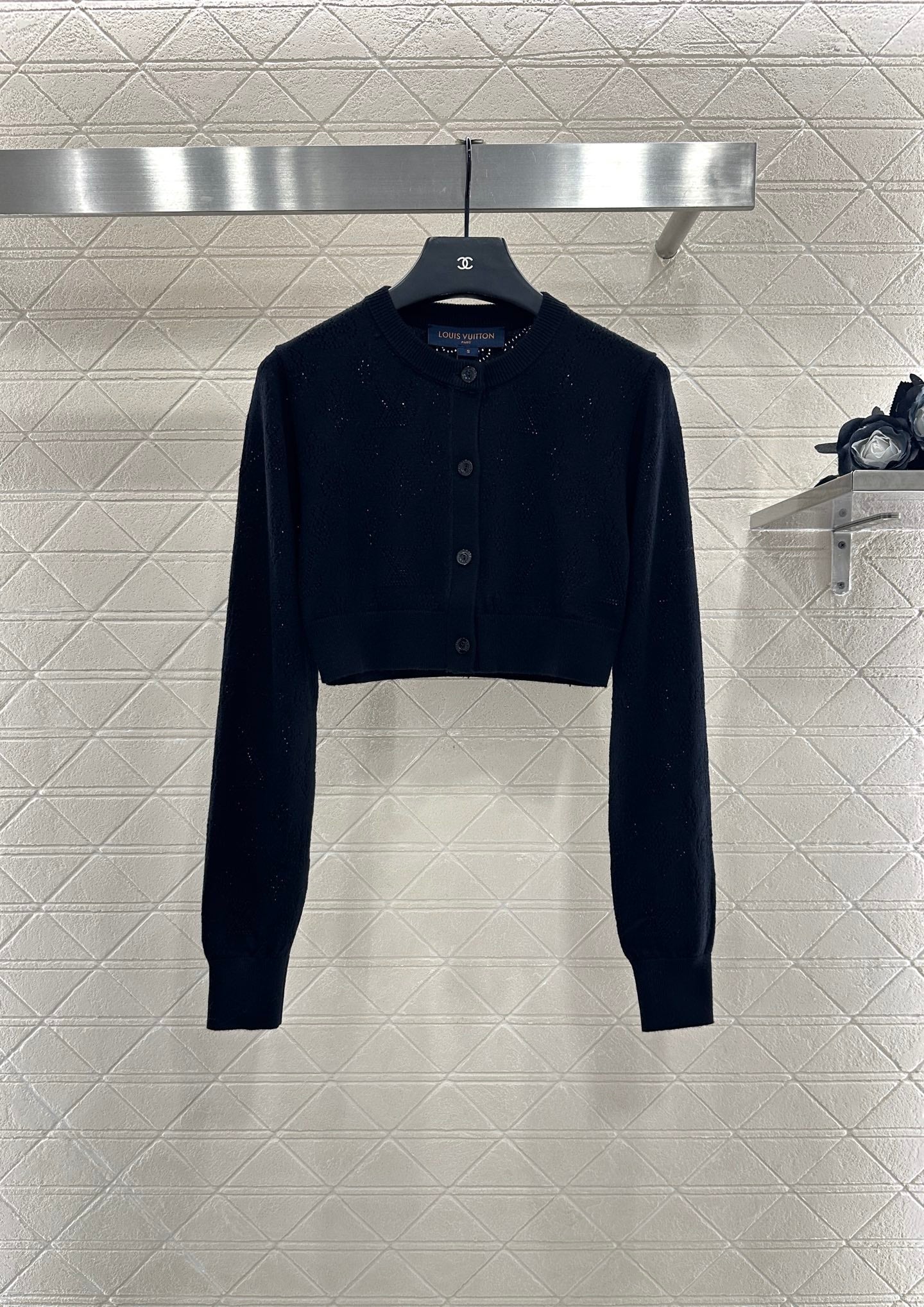 25fw Hollow knit short cardigan