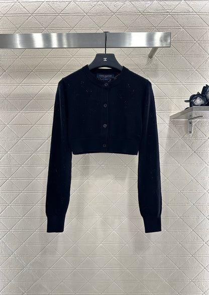 25fw Hollow knit short cardigan