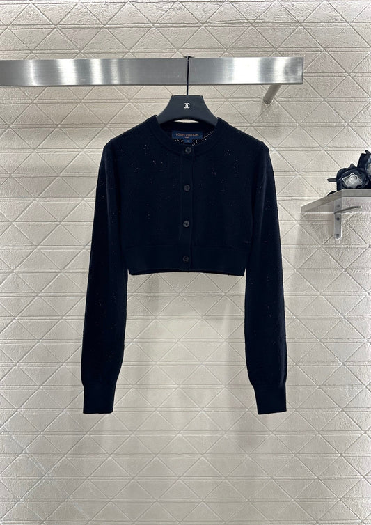 25fw Hollow knit short cardigan