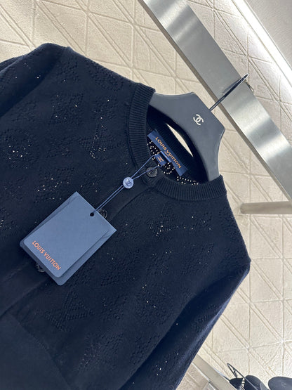 25fw Hollow knit short cardigan