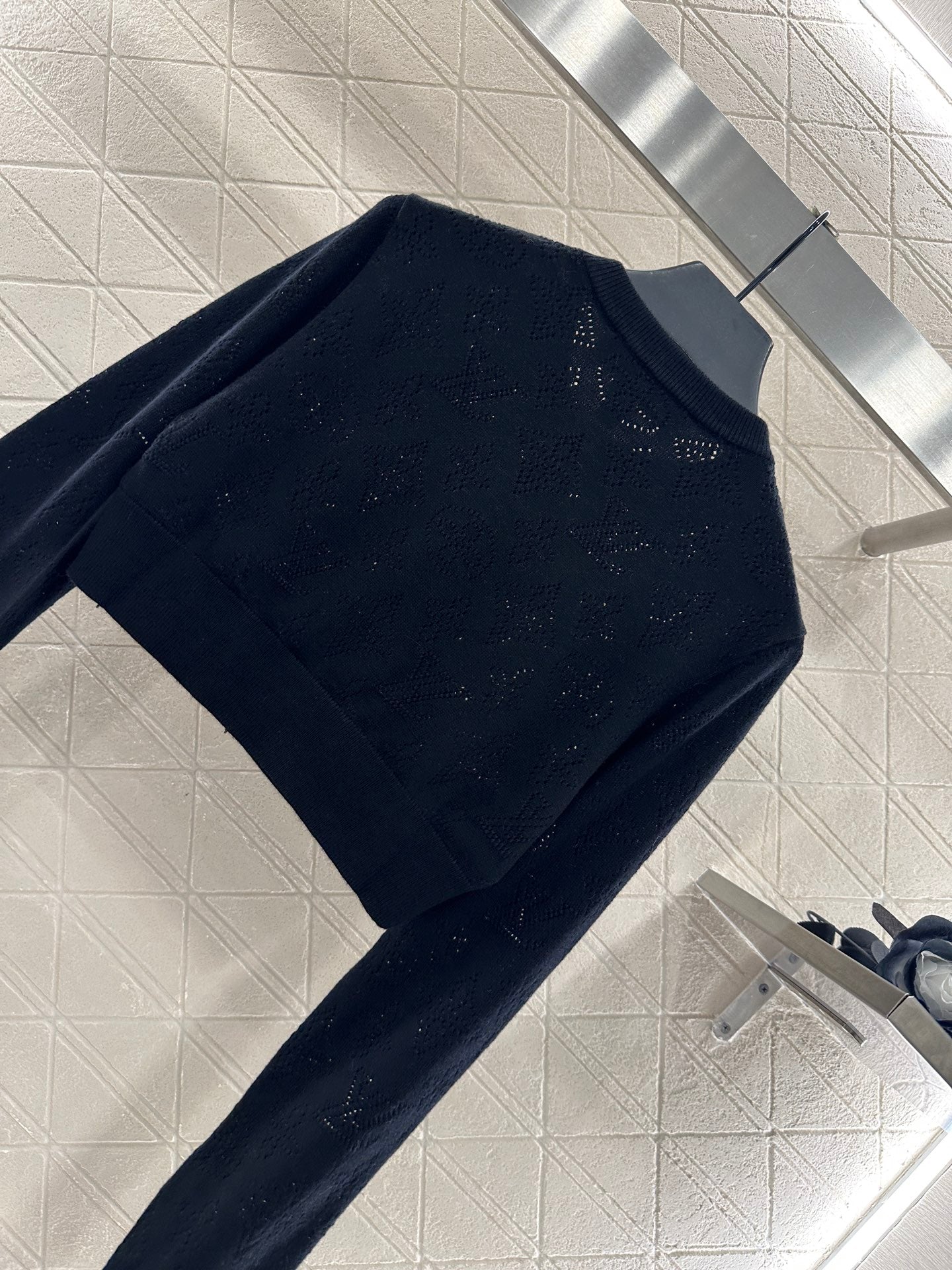 25fw Hollow knit short cardigan