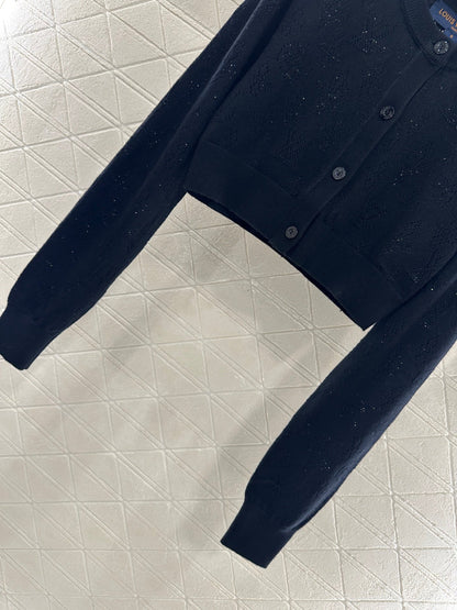 25fw Hollow knit short cardigan