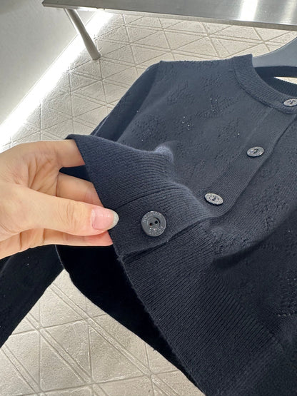 25fw Hollow knit short cardigan