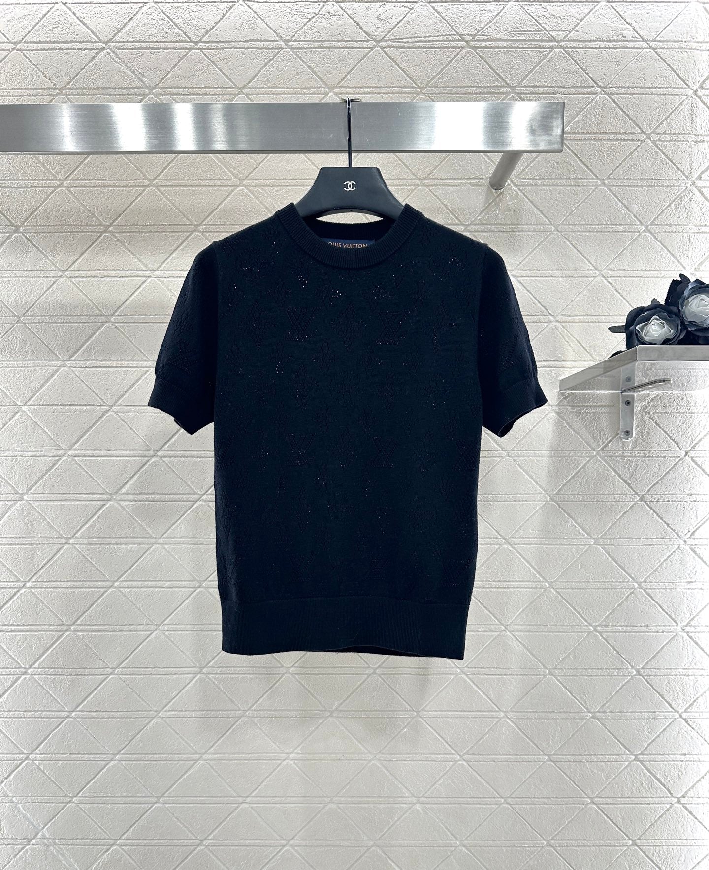 25fw Hollow knit short sleeves