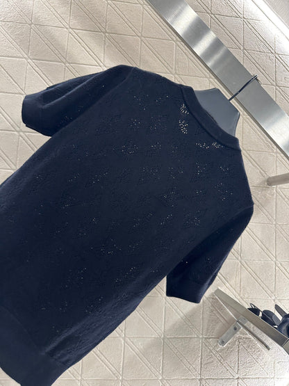 25fw Hollow knit short sleeves