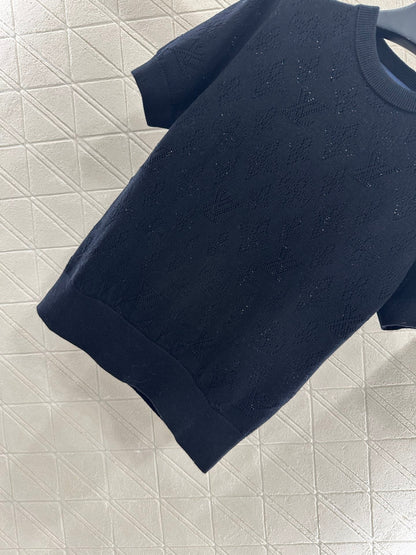 25fw Hollow knit short sleeves