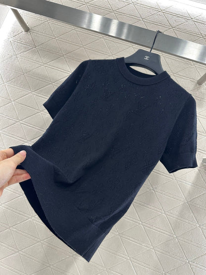 25fw Hollow knit short sleeves