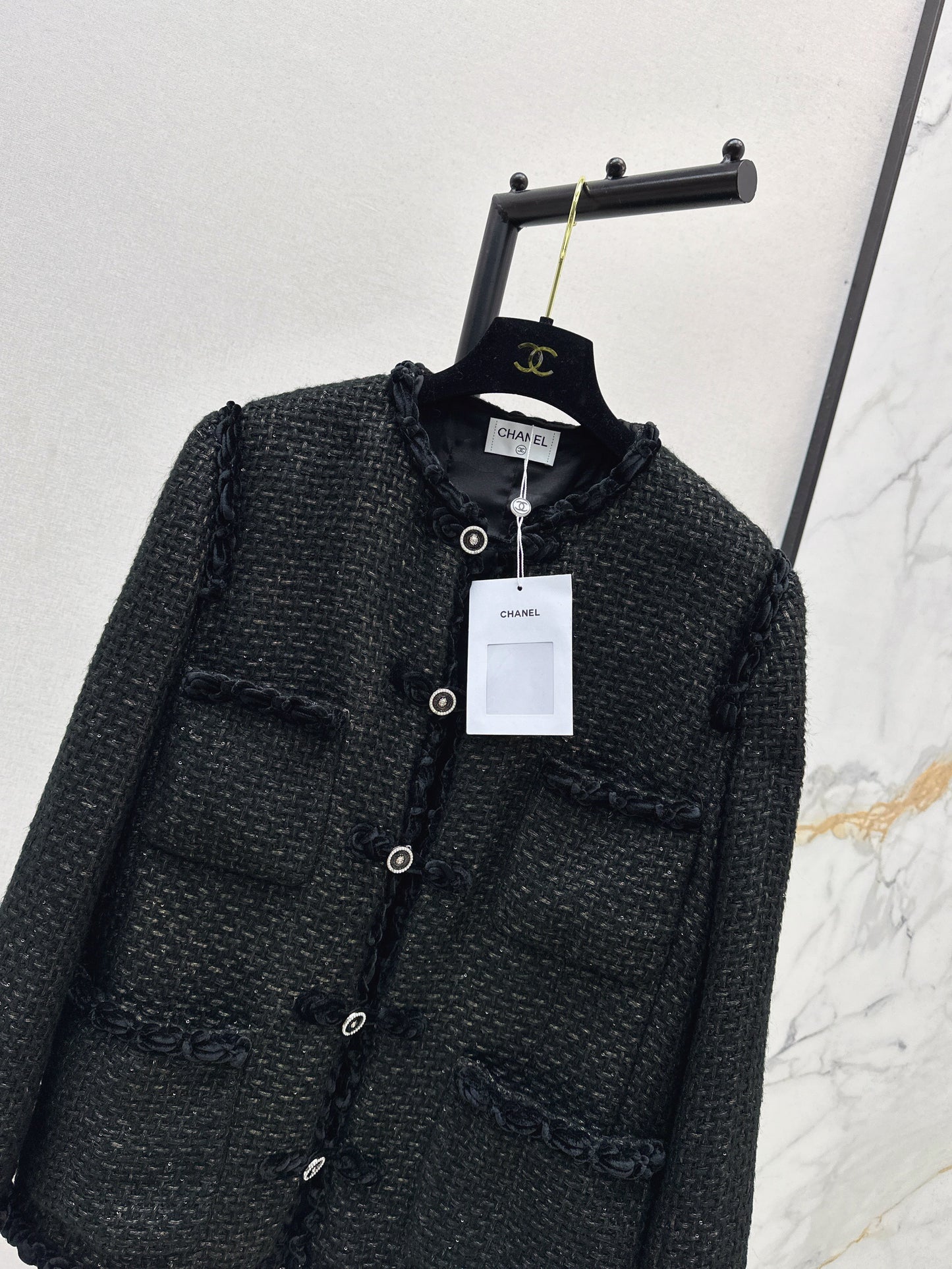 25fw Woven jacket with buckle decoration