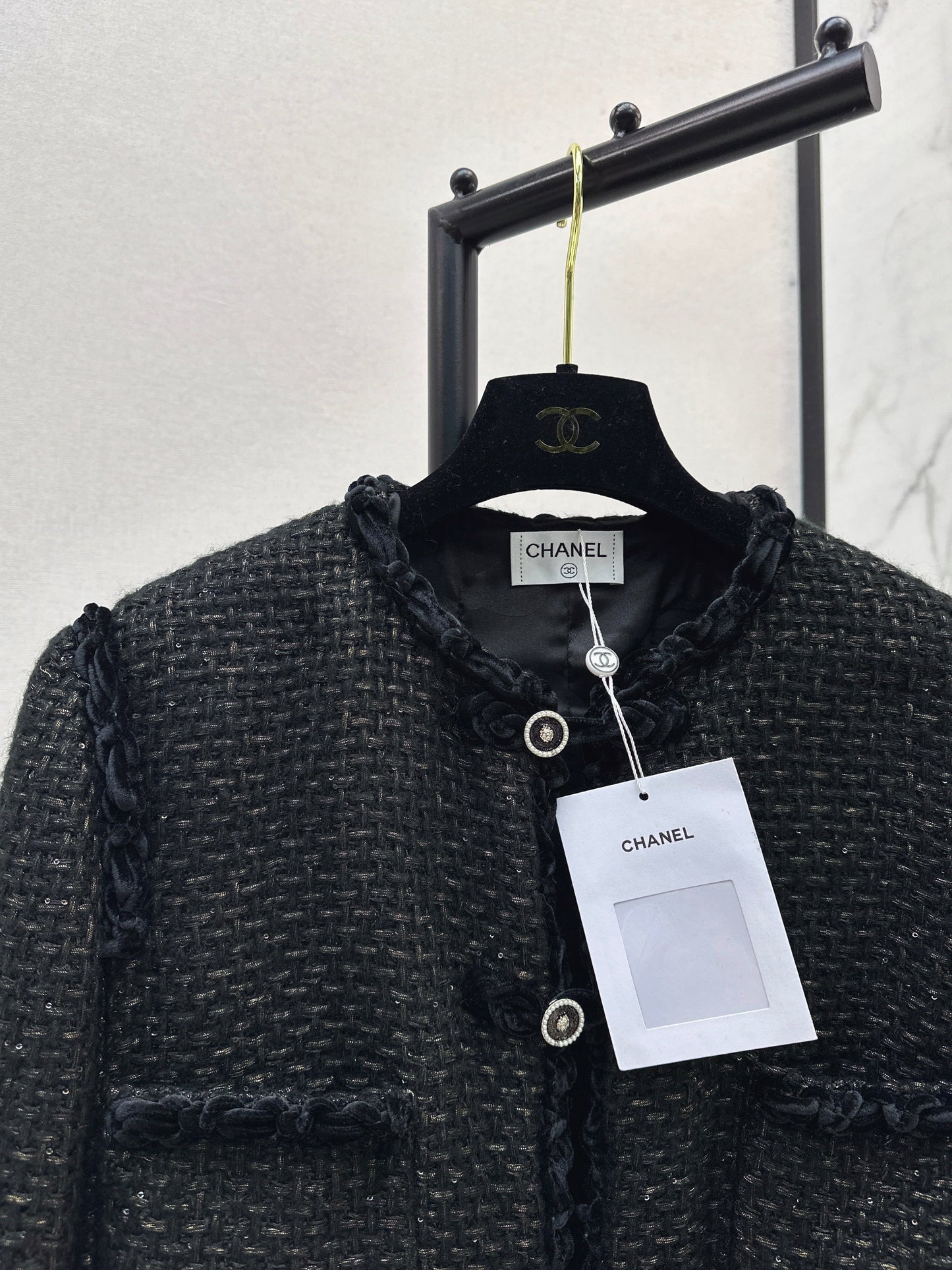 25fw Woven jacket with buckle decoration