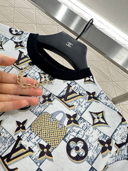 25fw Luggage printed chain T-shirt