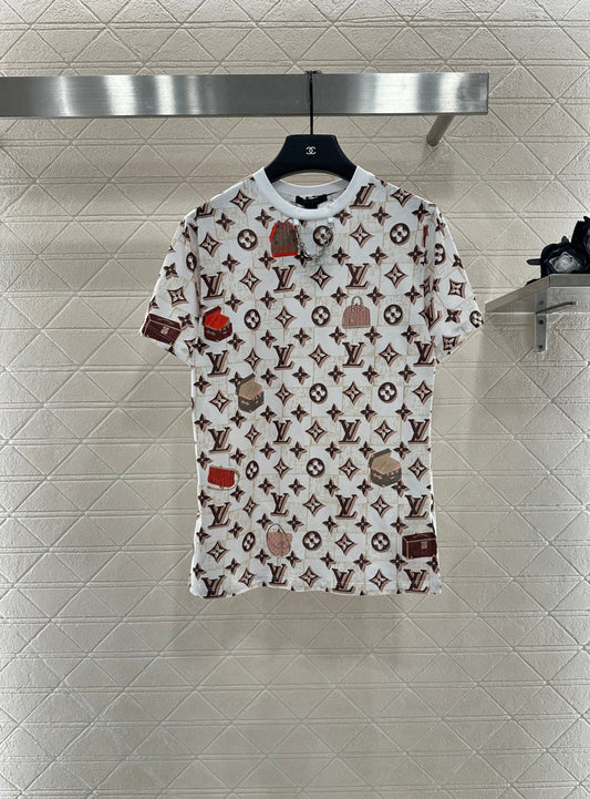 25fw Luggage printed chain T-shirt