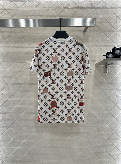 25fw Luggage printed chain T-shirt