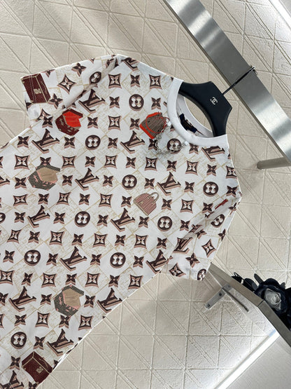 25fw Luggage printed chain T-shirt