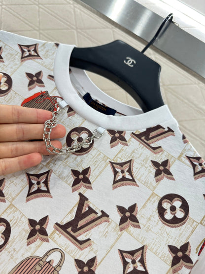 25fw Luggage printed chain T-shirt