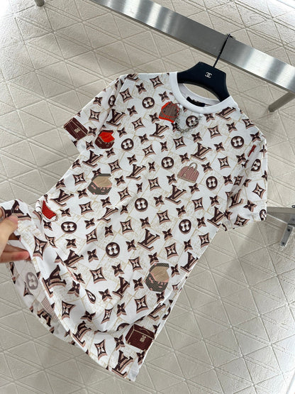 25fw Luggage printed chain T-shirt