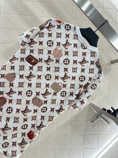 25fw Luggage printed chain T-shirt