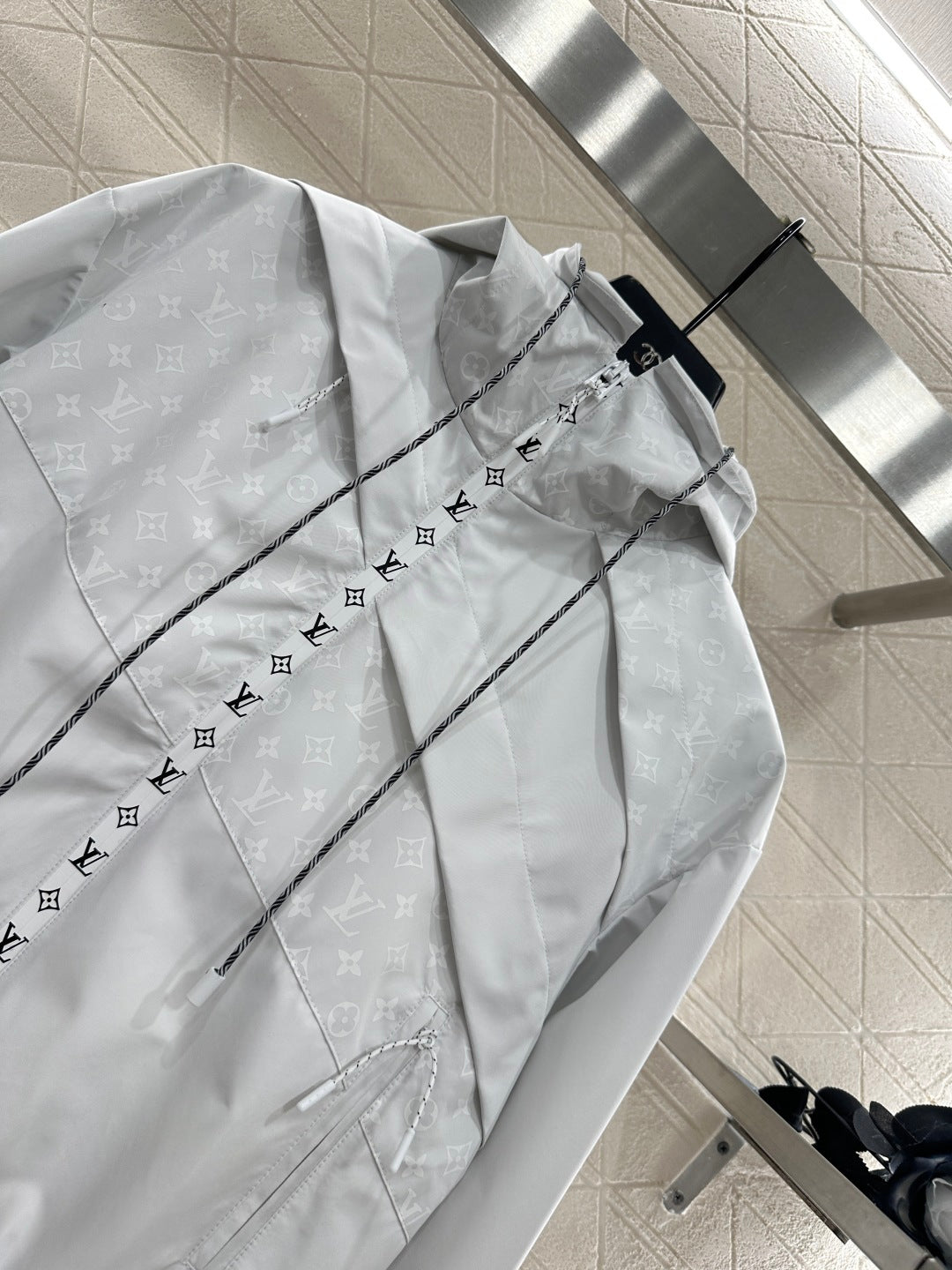 25fw Hooded Jacquard Charge Jacket