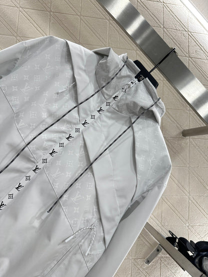 25fw Hooded Jacquard Charge Jacket