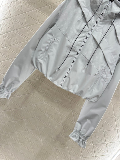 25fw Hooded Jacquard Charge Jacket