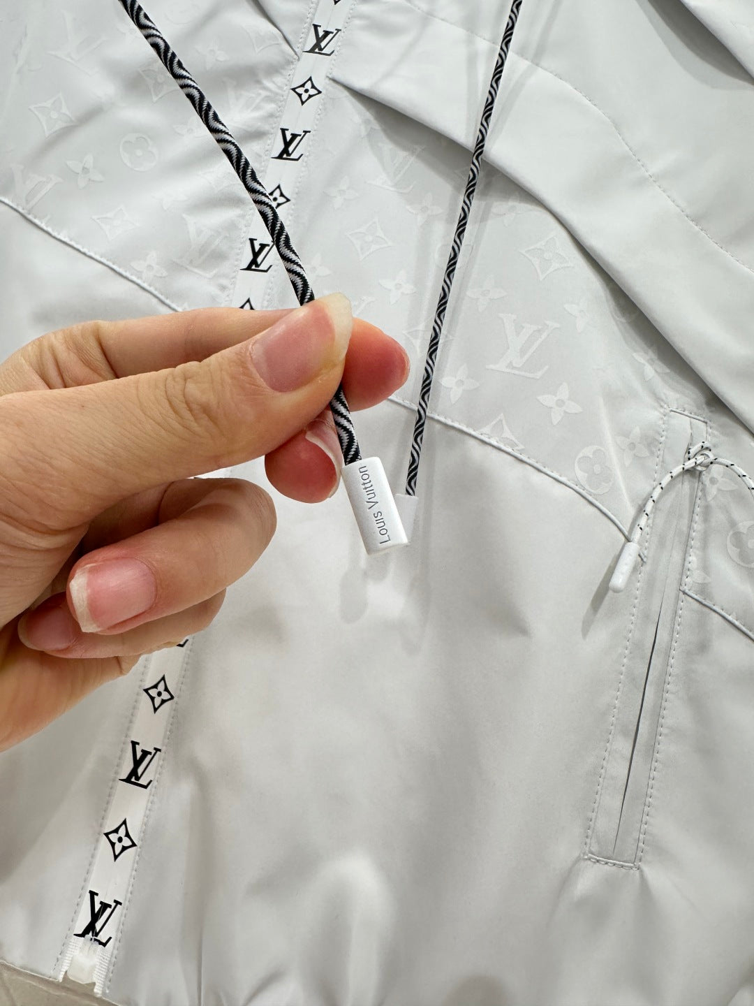 25fw Hooded Jacquard Charge Jacket