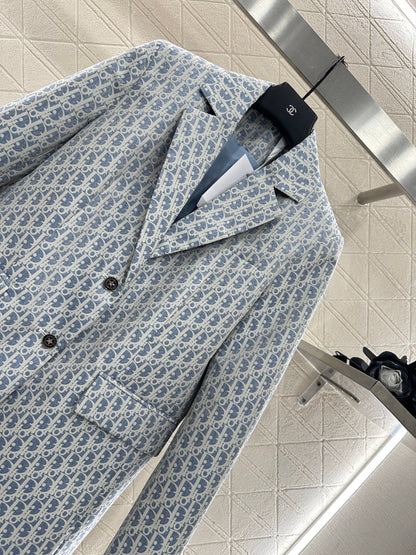 25fw Jacquard collar suit jacket