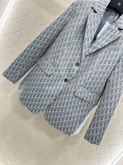 25fw Jacquard collar suit jacket