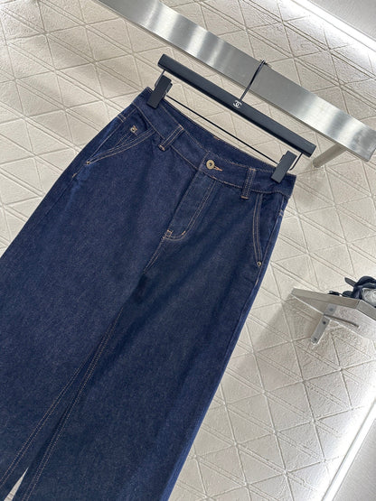 25fw Cherry print denim pants