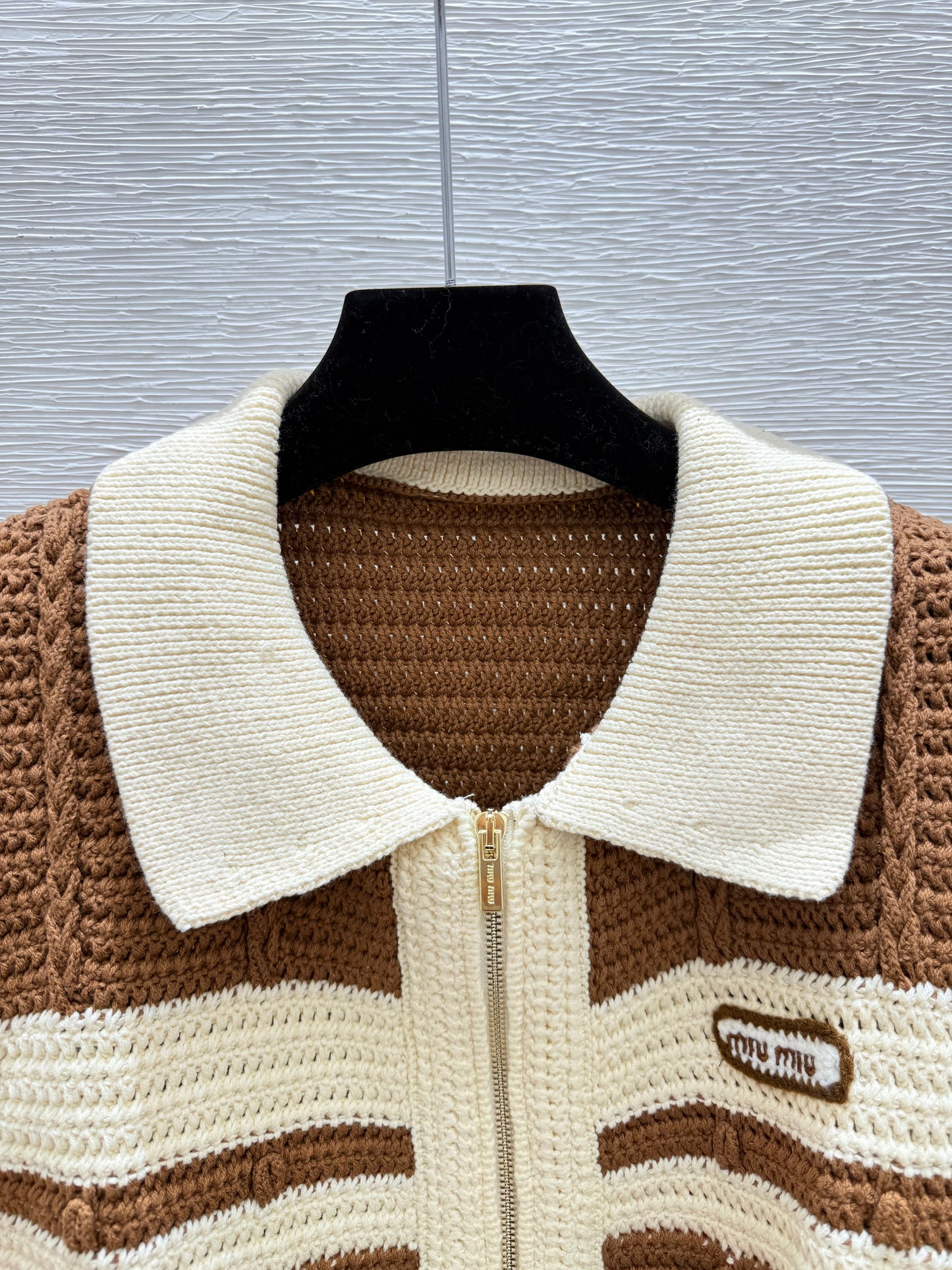 25fw Color blocked lapel cardigan