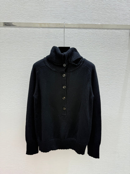 25fw Knitted long sleeved collar