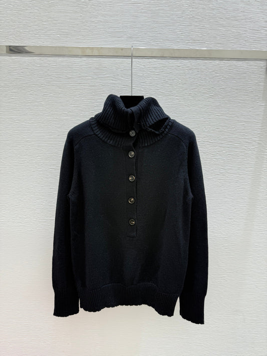 25fw Knitted long sleeved collar