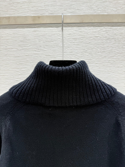 25fw Knitted long sleeved collar