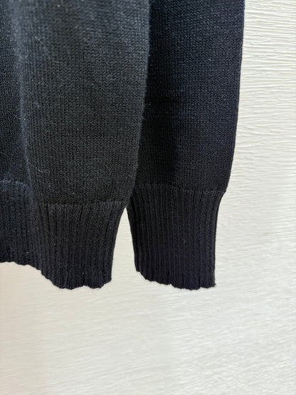 25fw Knitted long sleeved collar