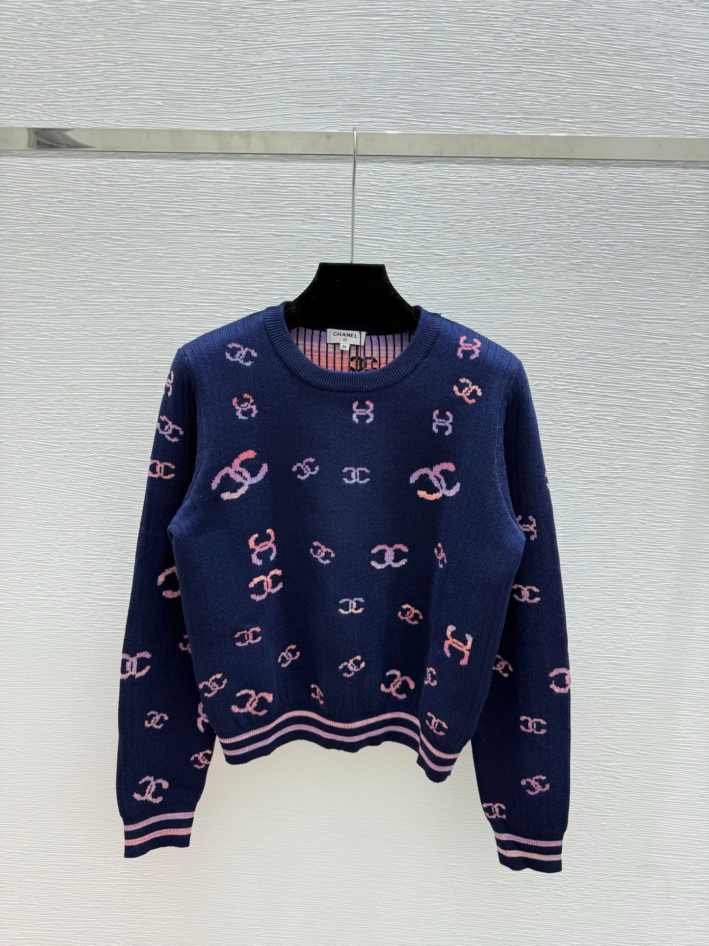 25fw Jacquard Knitted Long Sleeve
