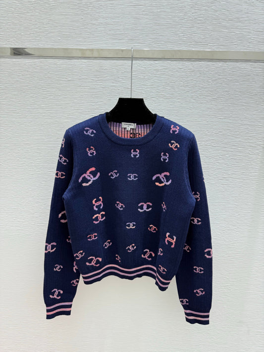 25fw Jacquard Knitted Long Sleeve