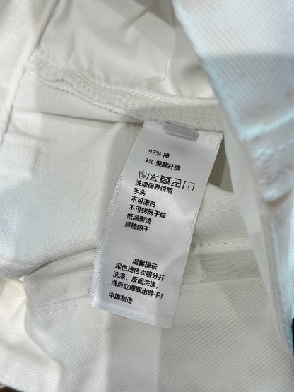 25fw Handmade pearl decorated jeans