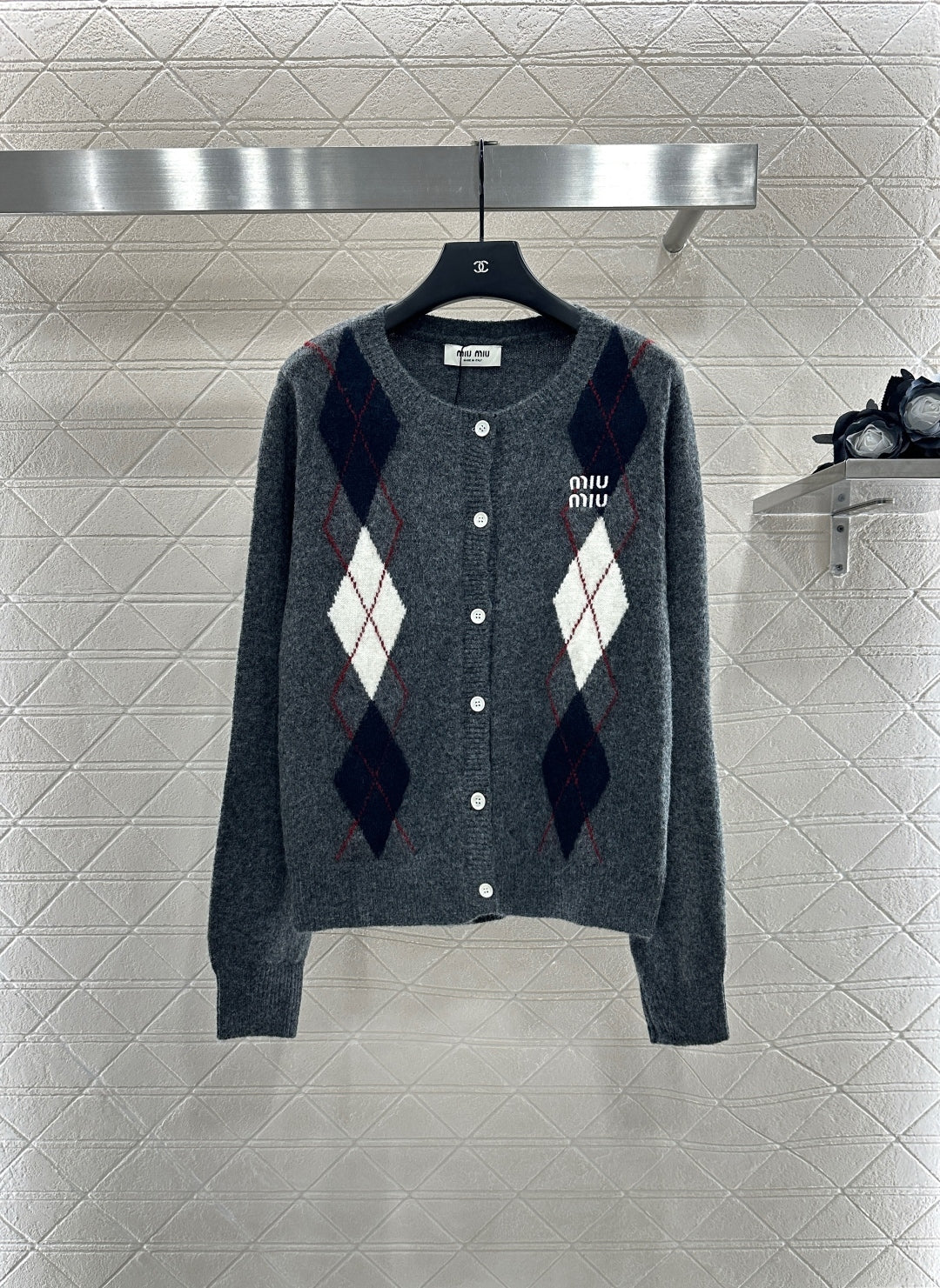 25fw Knitted cardigan vest short skirt three piece set