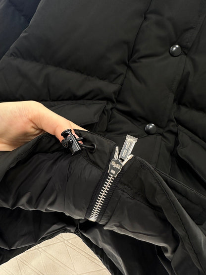 25fw Collar down jacket made of patchwork leather