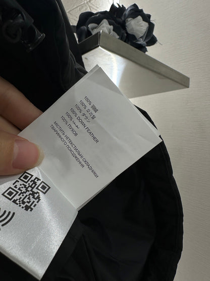 25fw Collar down jacket made of patchwork leather