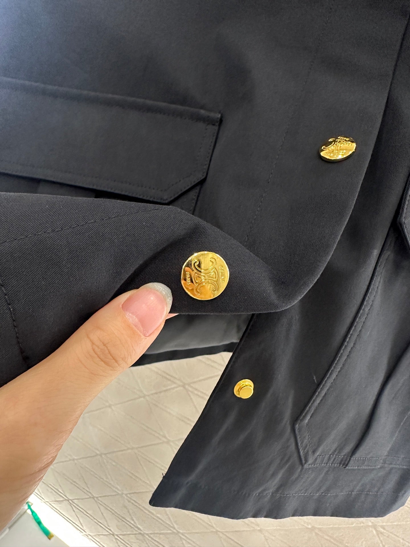 25fw Corduroy collar contrasting coat