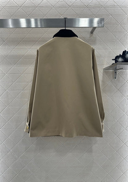 25fw Corduroy collar contrasting coat